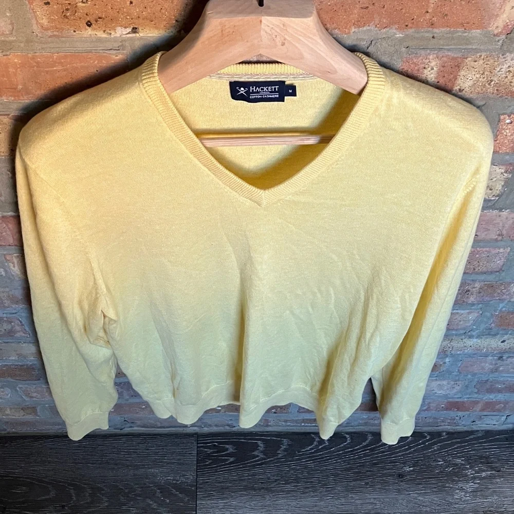 Hackett cotton cashmere v-neck sweater